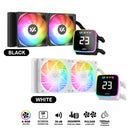 XYZ AquaPulse AIO 240 ARGB Liquid Cooler with Temperature Display