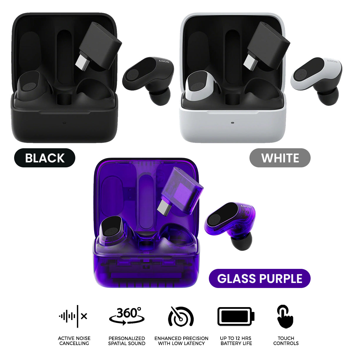 Sony Inzone Buds Truly Wireless Noise Cancelling Gaming Earbuds