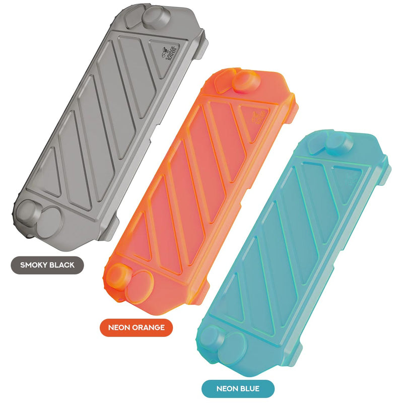 Skull & Co. HardShell Front Cover for Nintendo Switch 2 StandGrip (Smoky Black, Neon Orange, Neon Blue)