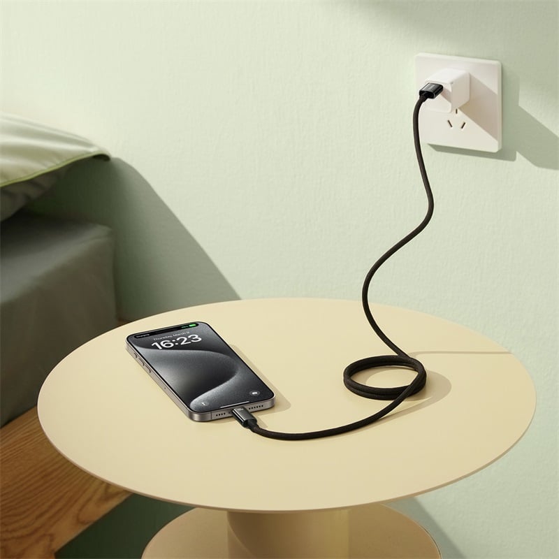 Baseus Tungsten Gold Magnetic Charging Cable USB-A to USB-C 100W 1m (Cluster Black)
