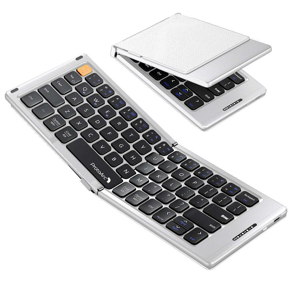 ProtoArc XK04 Foldable Compact Bluetooth Keyboard (Silver) (CP016827)