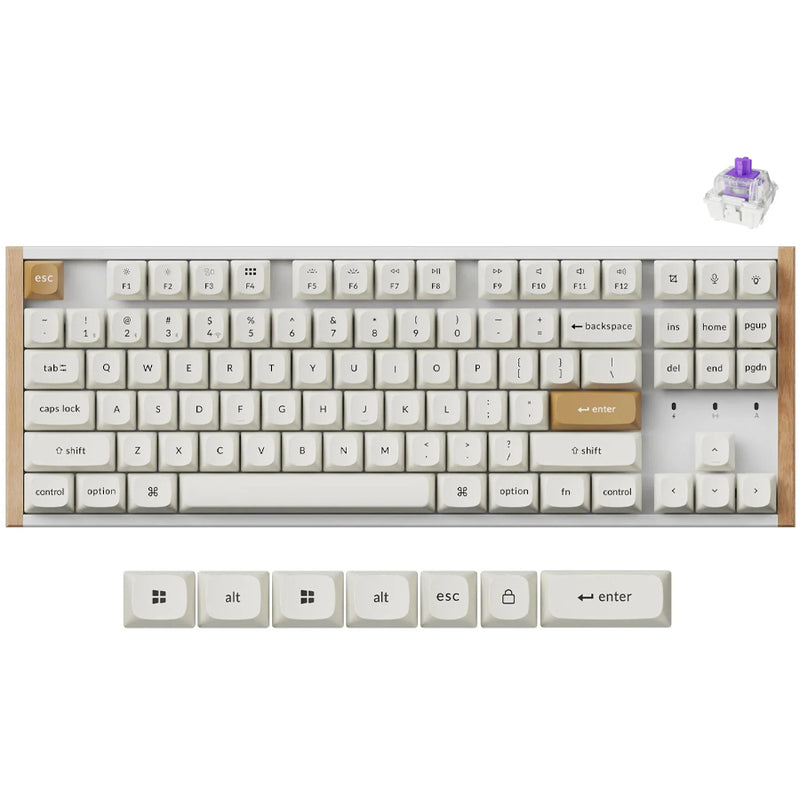 Keychron K8 HE Special Ed. TKL Wireless Magnetic Switch Custom Keyboard - White