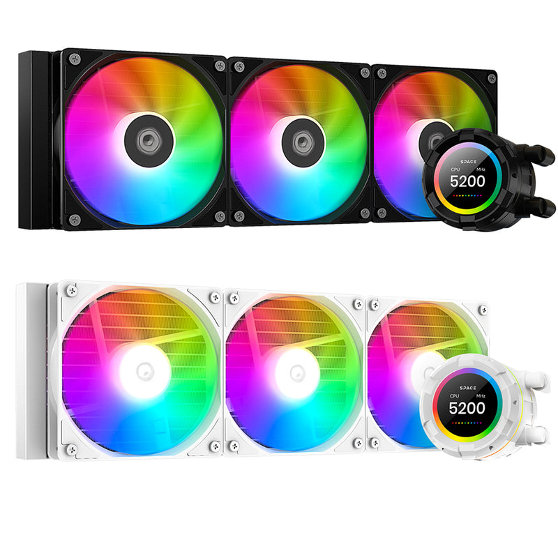 ID-Cooling SL360 XE LCD AIO Liquid CPU Cooler (Black, White)