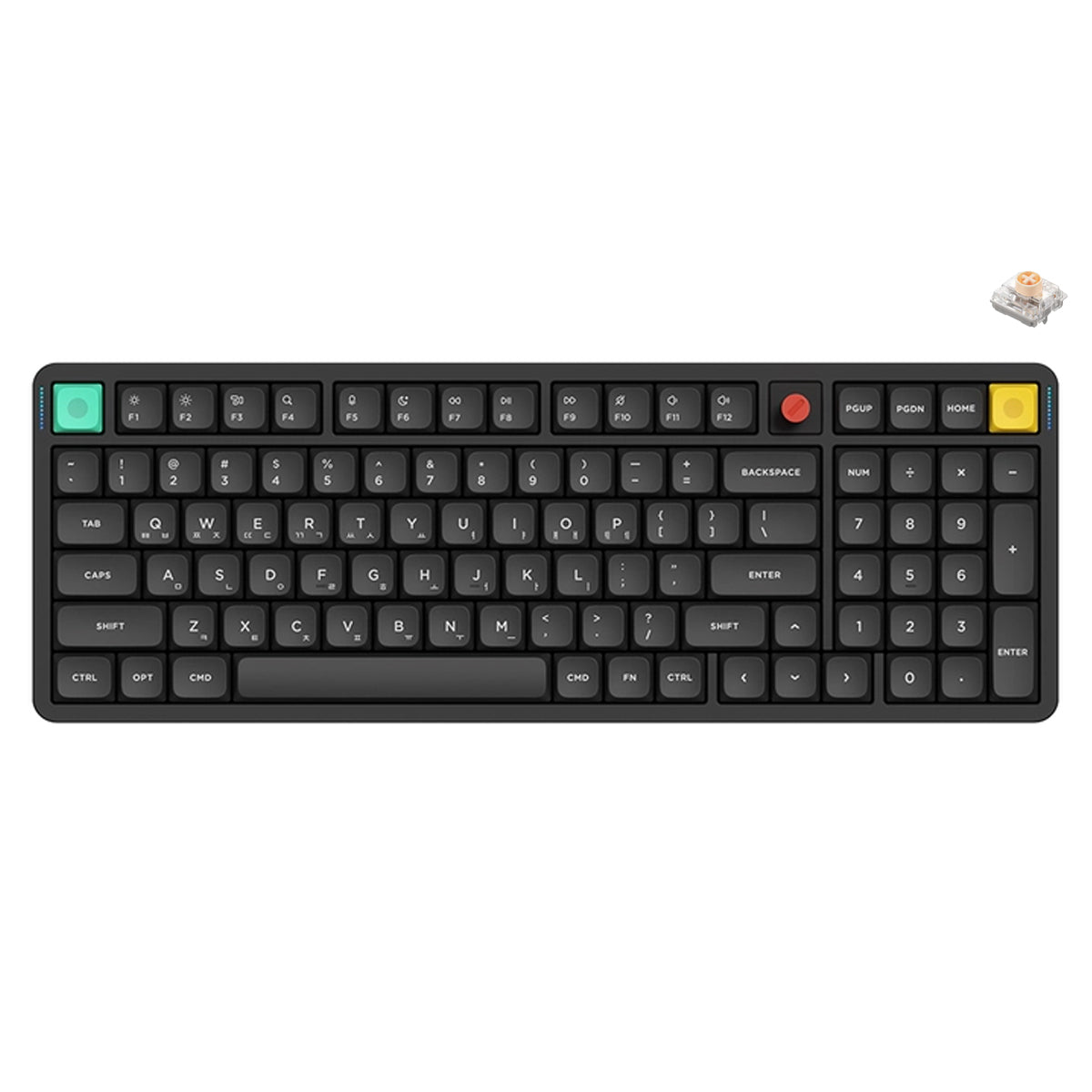 NuPhy Air100 V3 Low-Profile Tri-Mode Wireless Mechanical Keyboard - Nebula Dark (Blush Nano Switch)