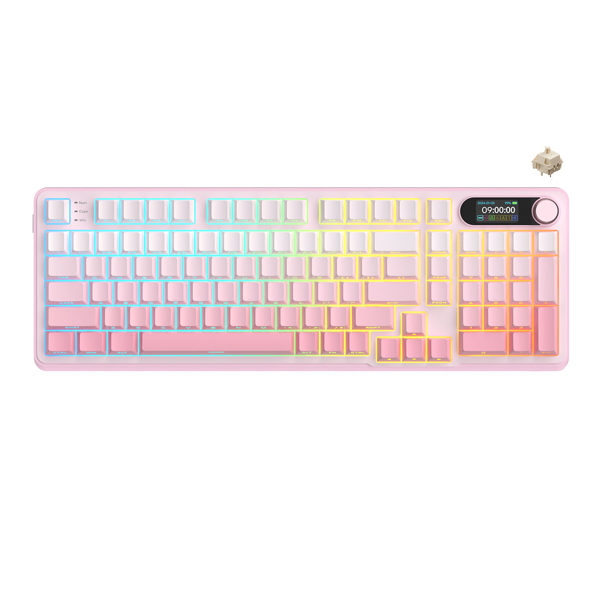 Royal Kludge RK-S98 Tri-Mode RGB 98 Keys Hot Swappable Mechanical Keyboard