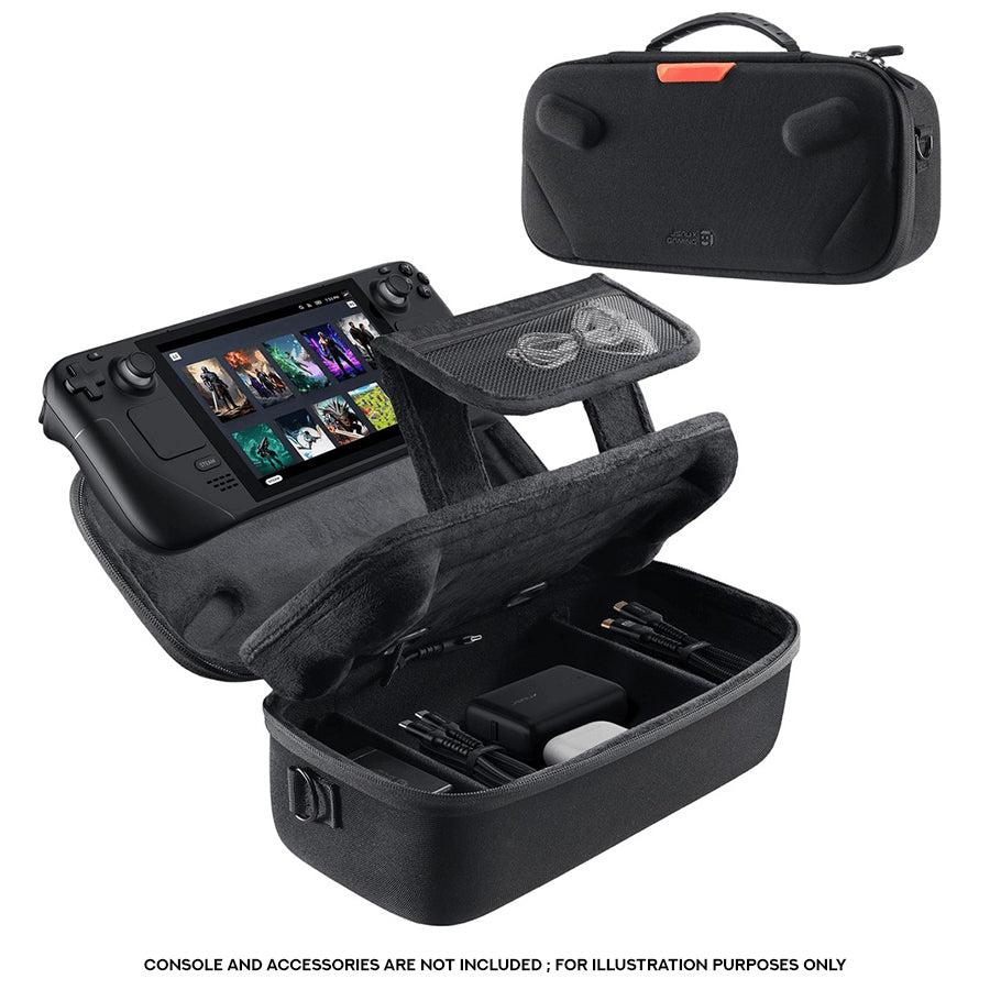 JSAUX Double-Decker Travel Supply Case for Steam Deck (Black) (BG0140)
