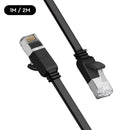 UGreen Cat6 UTP Flat Ethernet Pure Copper Cable (Black) (1M, 2M)