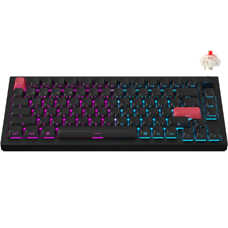 Keychron Q1 Max QMK/VIA Fully Assembled with Knob RGB Backlit Hot-Swappable 75% Mechanical Keyboard