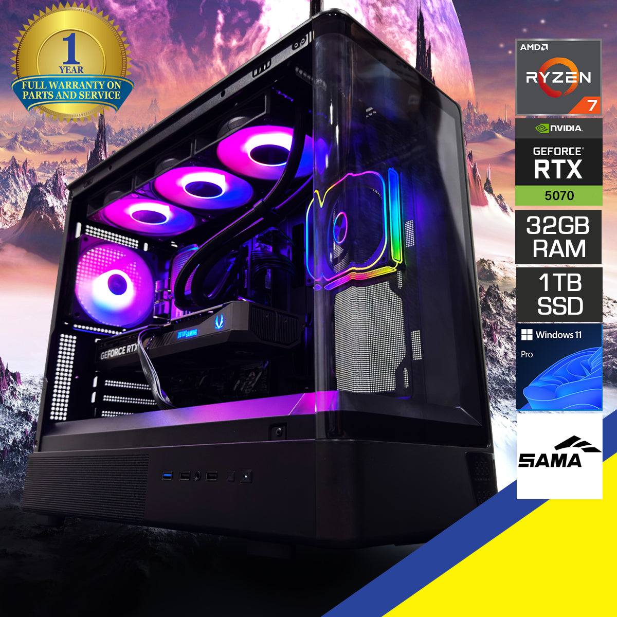 Sophos Astra Black Desktop Gaming PC