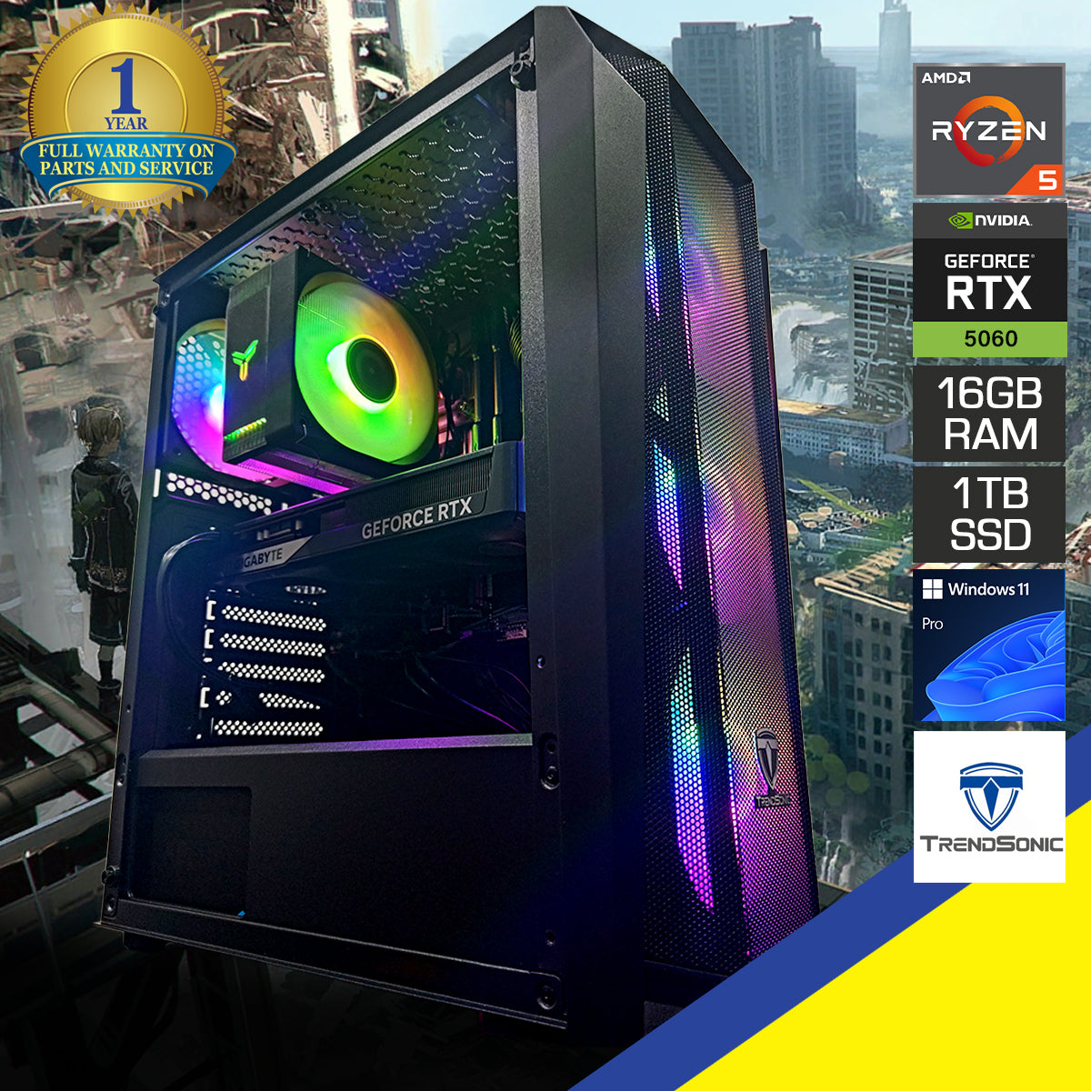 Sigma Cronus Black Desktop Gaming PC