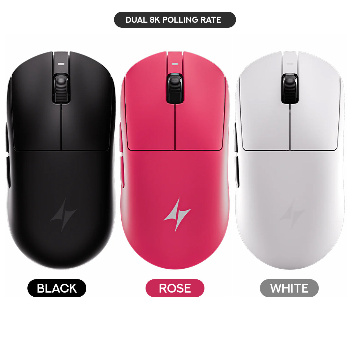 ATK Dragonfly A9 Ultra Lightweight Wireless Mouse (Black, Rose, White)