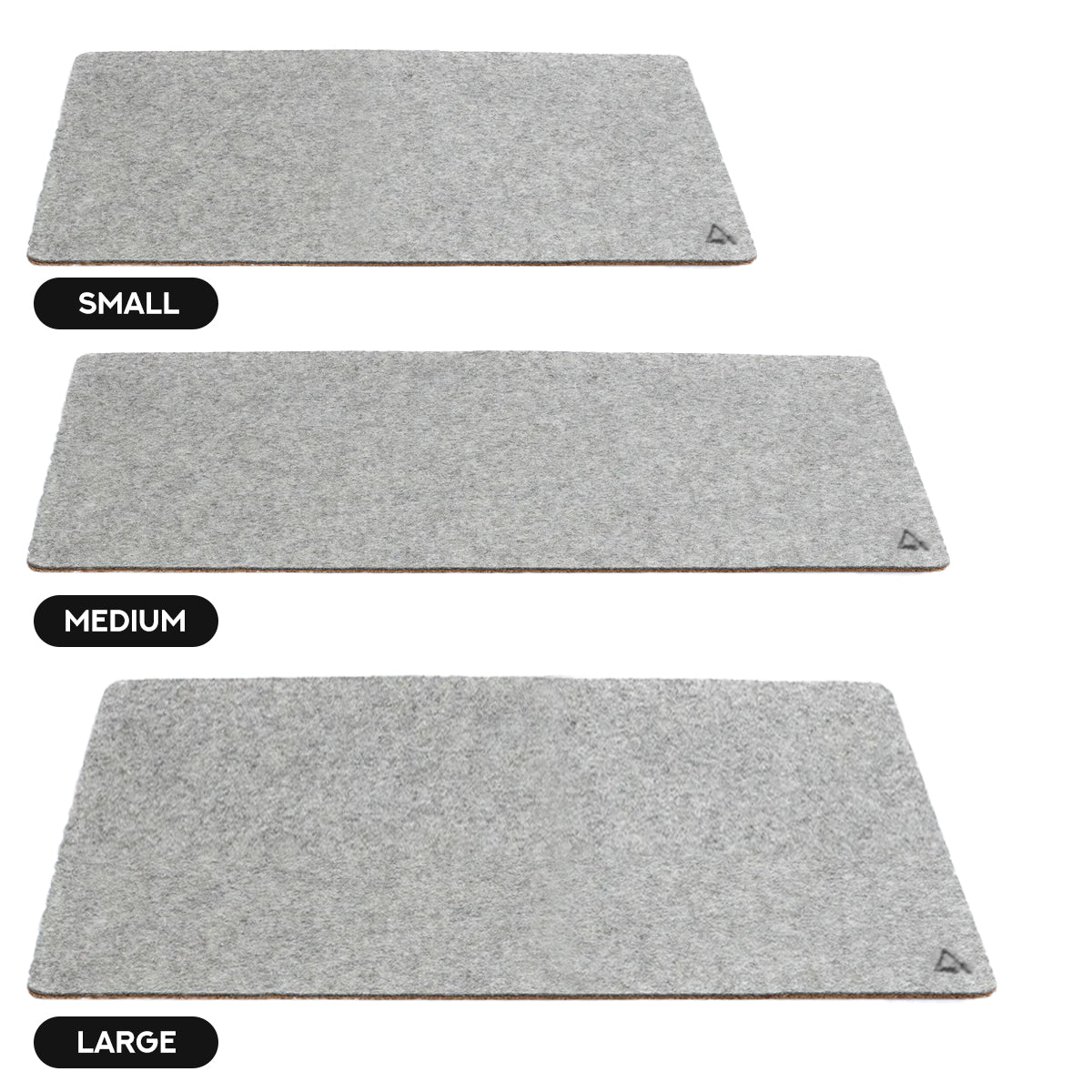 Deltahub Minimalistic Felt Desk Pad Large - Light Grey