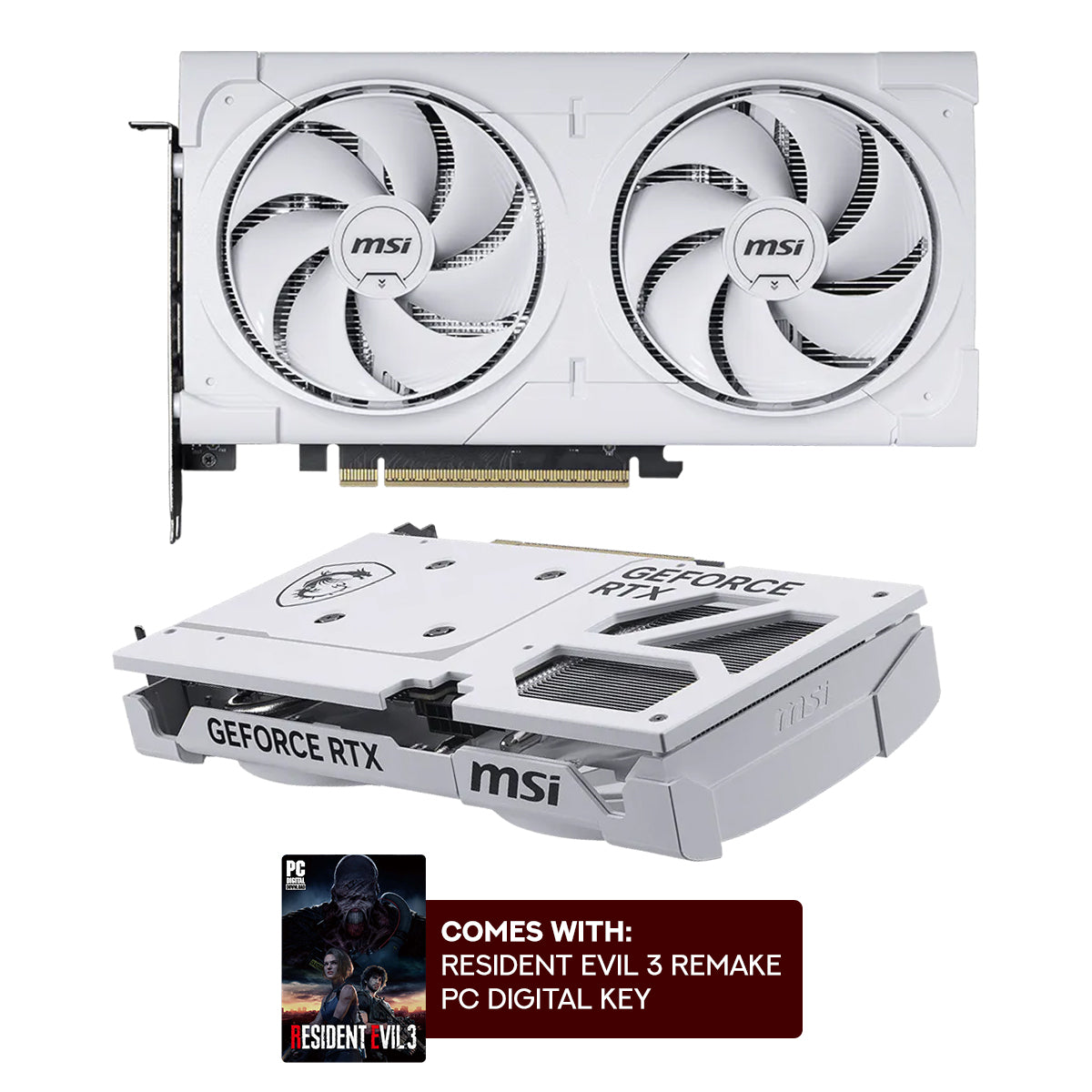MSI GeForce RTX 5060 Ti 8GB Ventus 2X OC Plus GDDR7 Graphics Card (White)