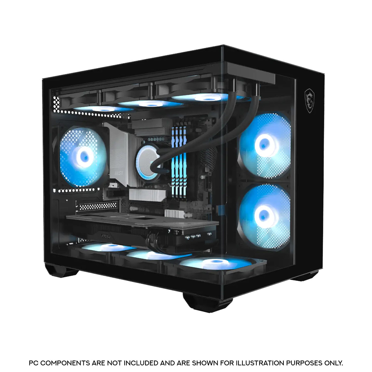 MSI Pro PANO M120L Mini Tower PC Case (Black)