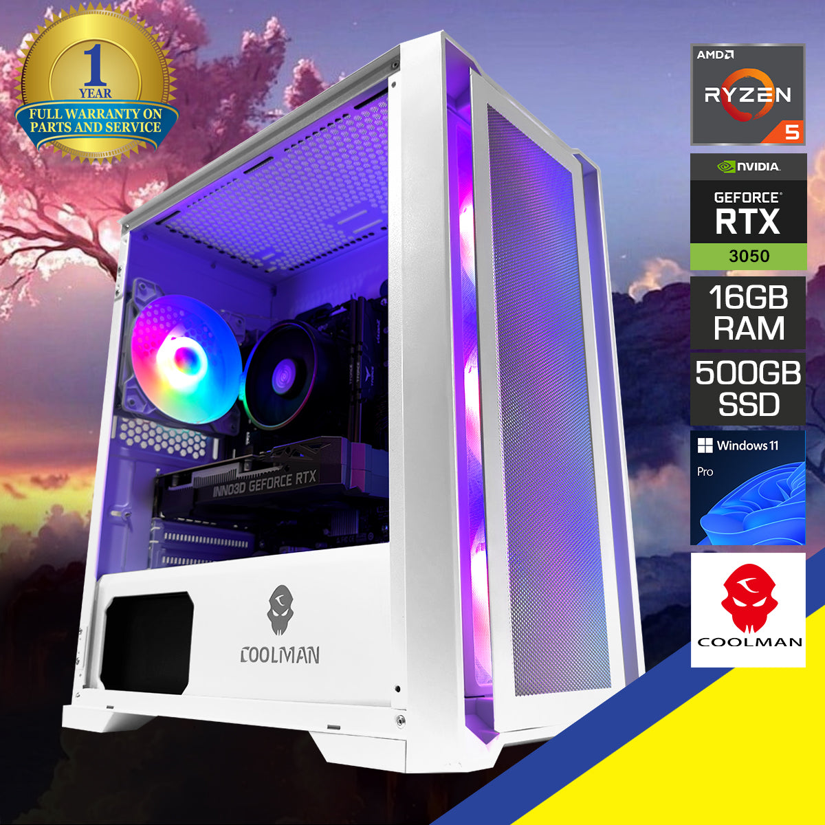 Alpha Ruby White Desktop Gaming PC