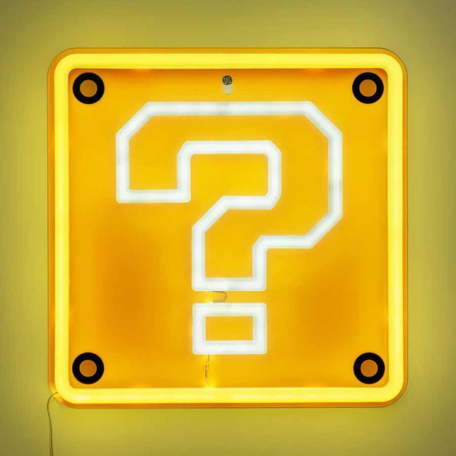 Paladone Super Mario Question Block Wall Mounted LED Neon Light (PP14712NNVN)