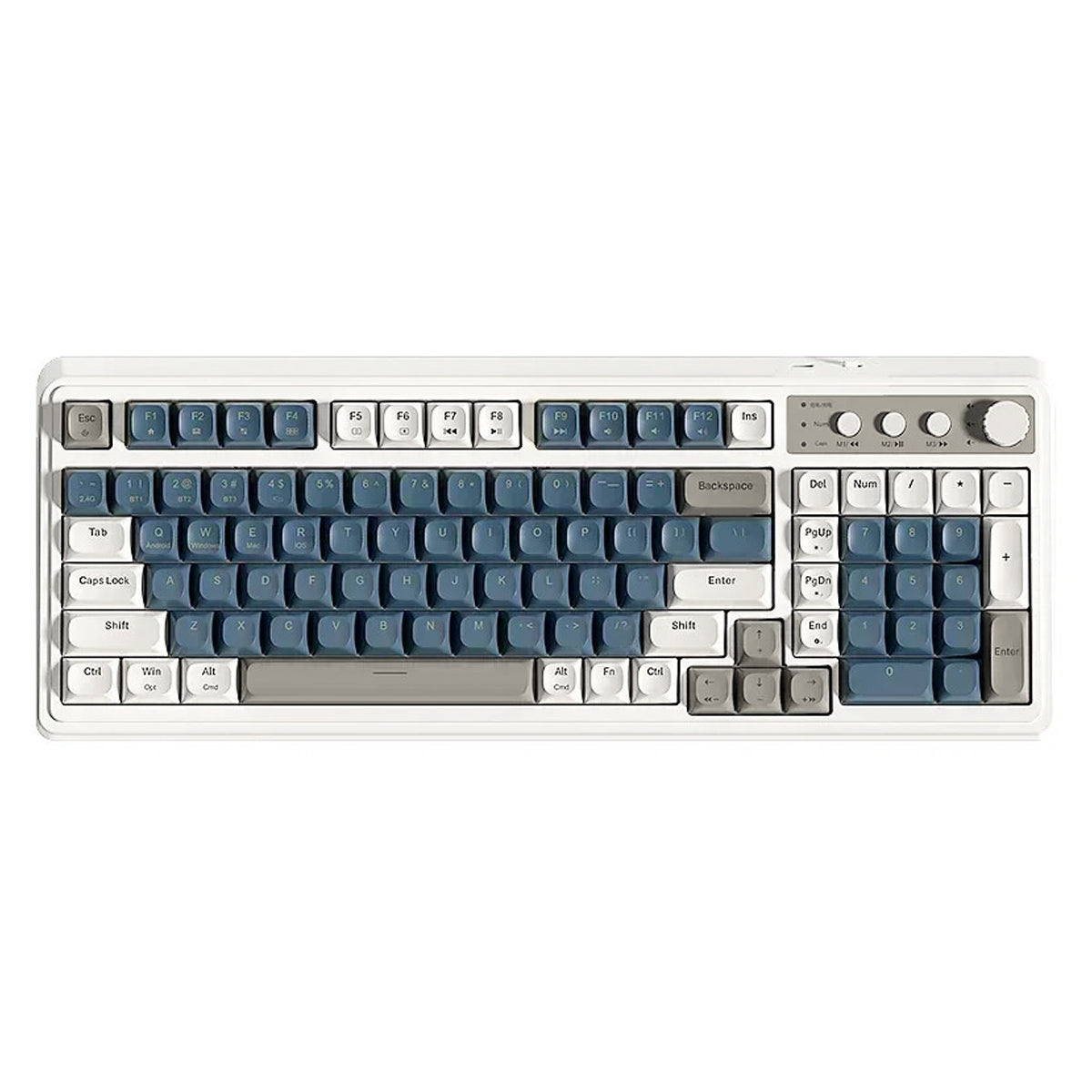 Lecoo C99 Tri-mode Membrane Silicone Keyboard (Blue/Grey)