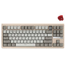 Ajazz QS87 Max RGB Tri-Mode 87-Keys Aluminum CNC Case Hot-Swappable Mechanical Keyboard (Grey/White)