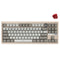 Ajazz QS87 Max RGB Tri-Mode 87-Keys Aluminum CNC Case Hot-Swappable Mechanical Keyboard (Grey/White)