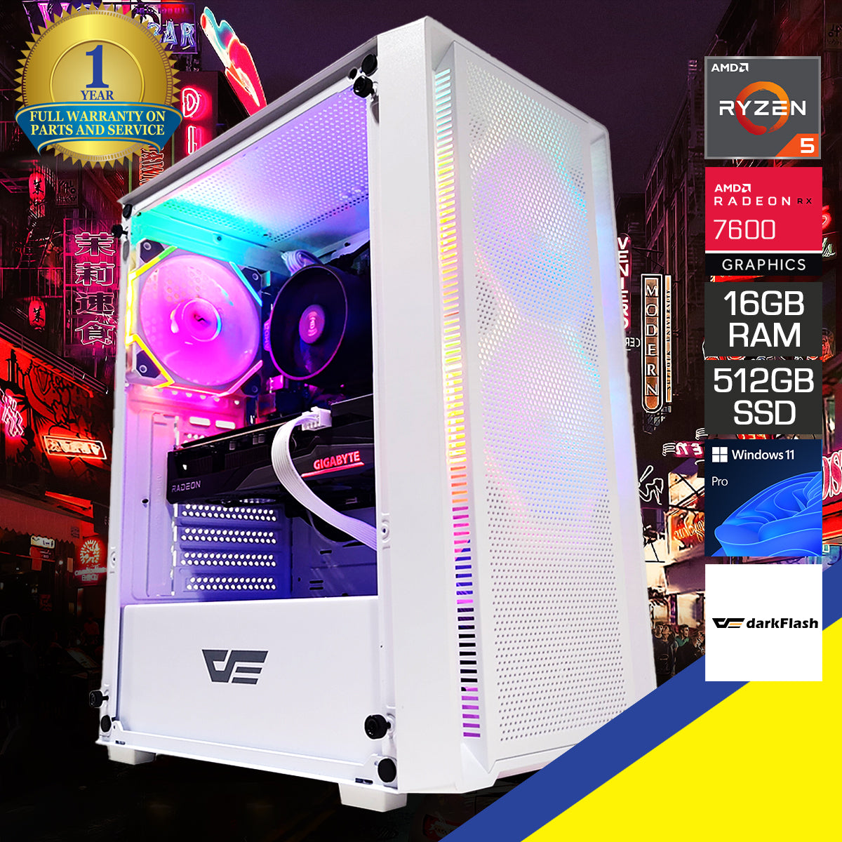 Alpha A305TG White Desktop Gaming PC