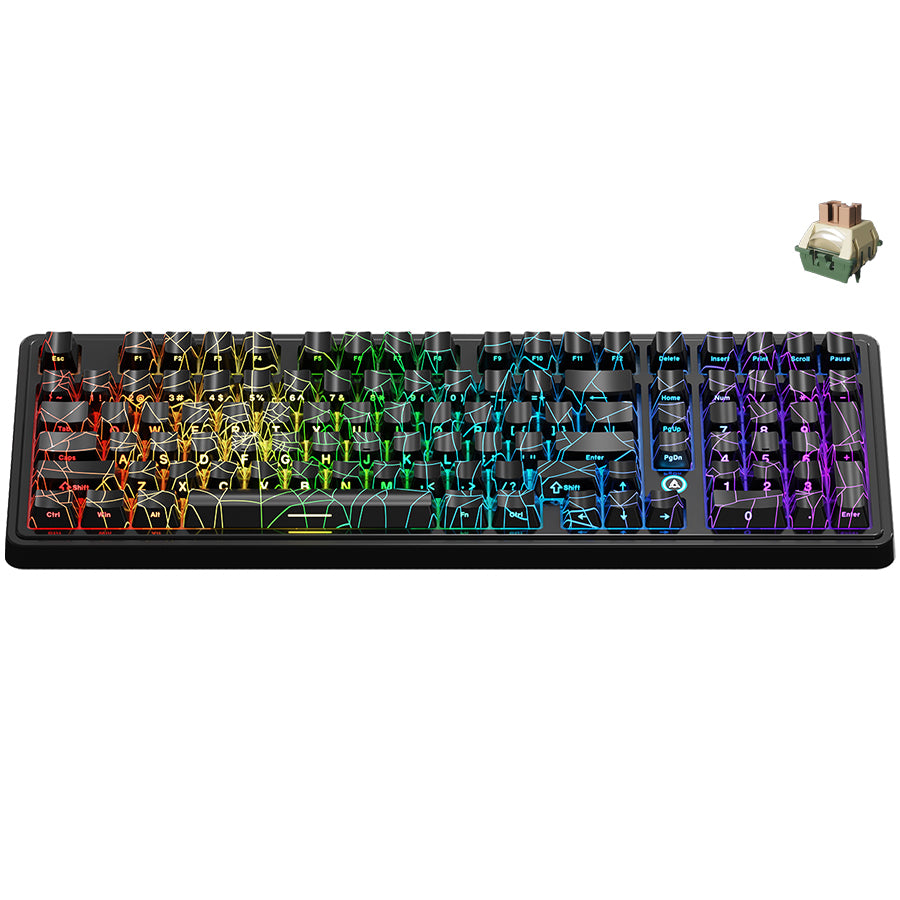 Ajazz AK980 Max RGB Wired 98-Keys Gasket-Mounted Hot-Swappable Mechanical Keyboard