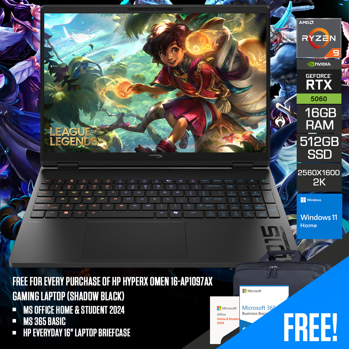 HP HyperX OMEN 16-ap1097AX Gaming Laptop (Shadow Black)