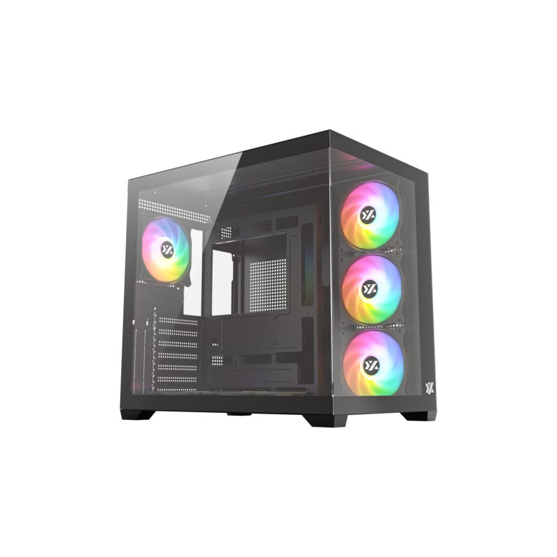 XYZ Tesseract X 50 ATX PC Case with 6 Pre-Installed 120mm ARGB Fans 
