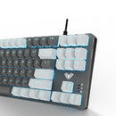 Aula Wind F3287 80% Wired Mechanical Gaming Keyboard - Grey Panel + Grey/White Keycaps (Blue Switch)