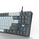 Aula Wind F3287 80% Wired Mechanical Gaming Keyboard - Grey Panel + Grey/White Keycaps (Blue Switch)