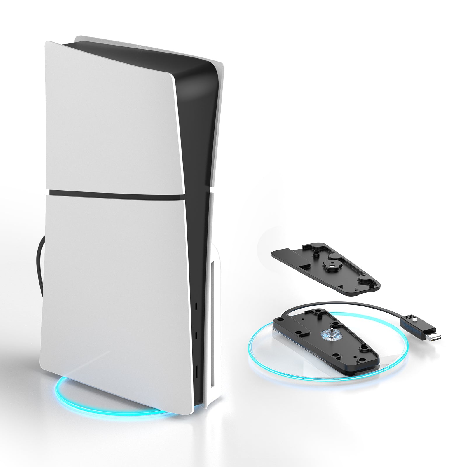 IINE Illuminated Vertical Stand for PS5 / PS5 Slim (Transparent) (L986)