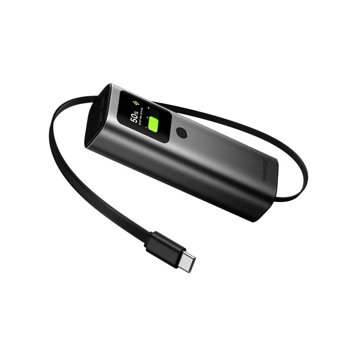 Sharge Retractable 165 Power Bank 20000mAh 165W with Built in cable (Black) (E4)
