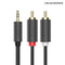 Ugreen 3.5mm Male To 2 RCA Male Audio Cable - Gray (1.5M, 2M, 3M, 5M)