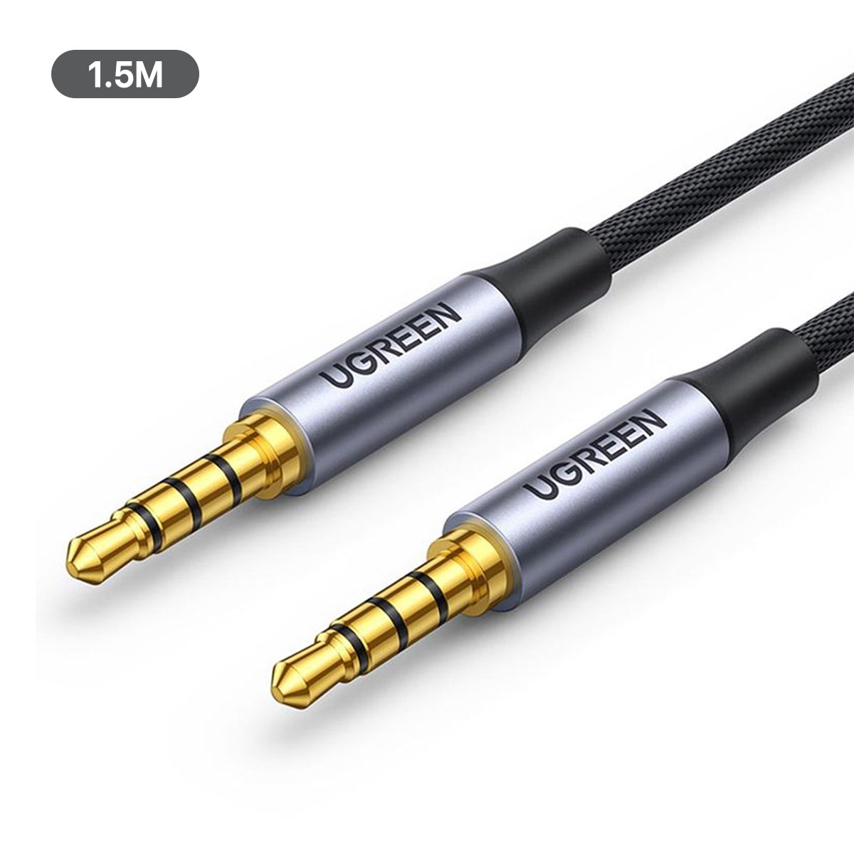 Ugreen 3.5mm Male To Male Audio Cable - (1m, 1.5m, 2m, 3m) (Gray)
