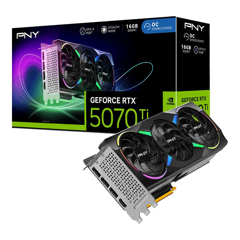 PNY GeForce RTX 5070 TI Epic-X RGB 16GB GDDR7 Graphics Card