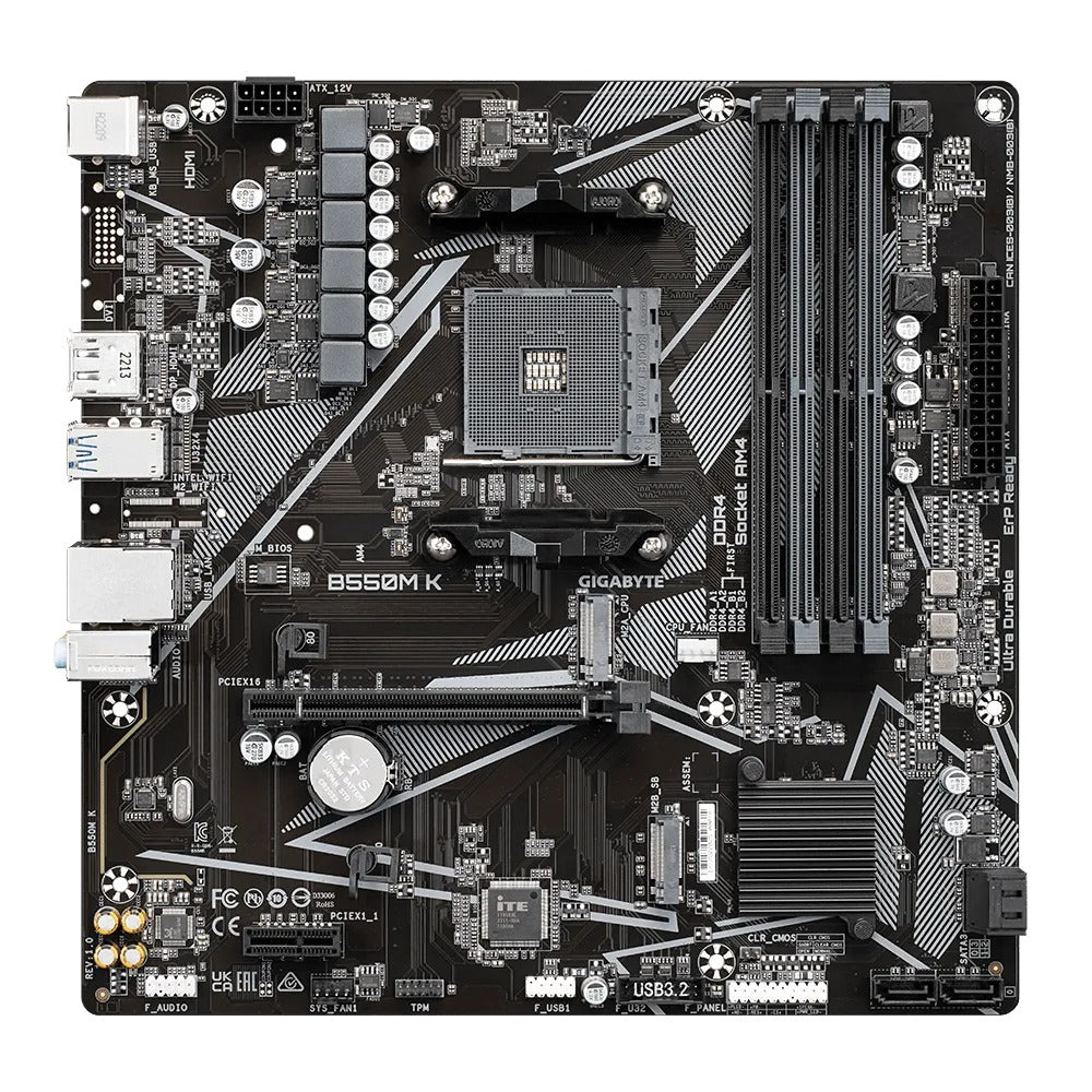 Gigabyte B550M K Ultra Durable Motherboard