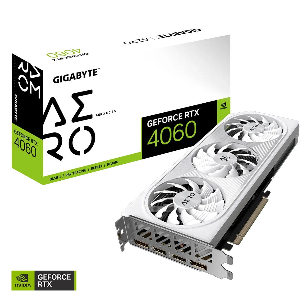 Gigabyte GeForce RTX 4060 Aero OC 8GB Graphics Card
