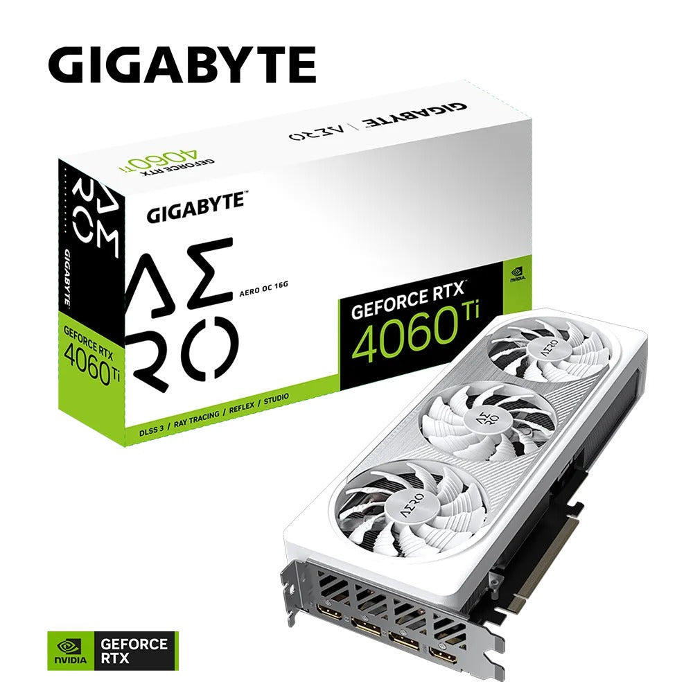 Gigabyte GeForce RTX 4060 Ti Aero OC 16GB GDDR6 Graphics Card (GV-N406TAERO OC-16GD)
