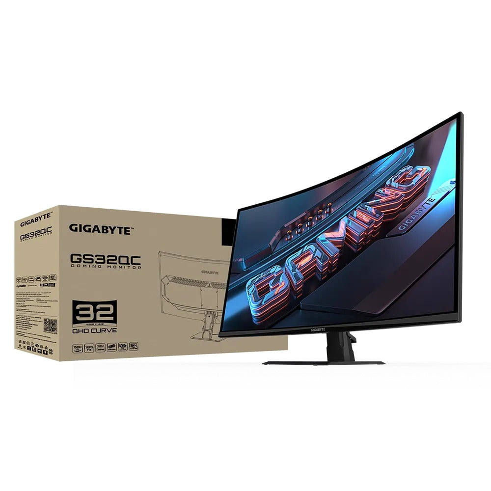 Gigabyte GS32QC 32" QHD (2560x1440) 165Hz 1ms MPRT VA Curved Gaming Monitor | DataBlitz