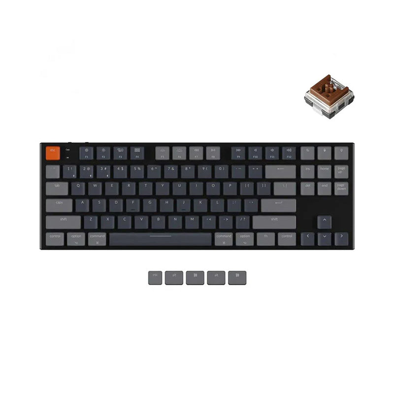Keychron K1 Tenkeyless 87-Key RGB Wireless Mechanical Keyboard (Gateron Brown Switch) (K1M3)
