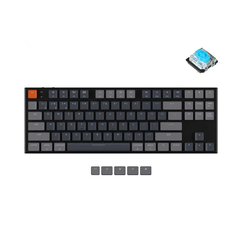 Keychron K1 Tenkeyless 87-Key RGB Wireless Mechanical Keyboard (Gateron Blue Switch) (K1M2)