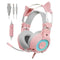 Royal Kludge RK-E9000 With Mic Noise Cancelling RGB Lights Gaming Headset (Pink)