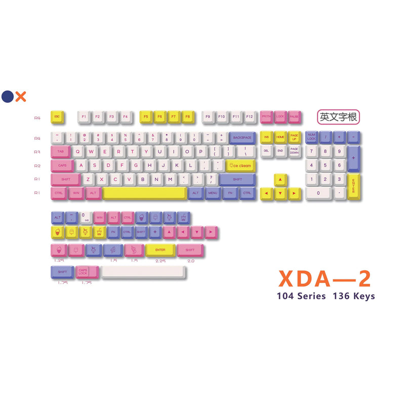 Royal Kludge PBT Keycaps 136 Keys XDA-2