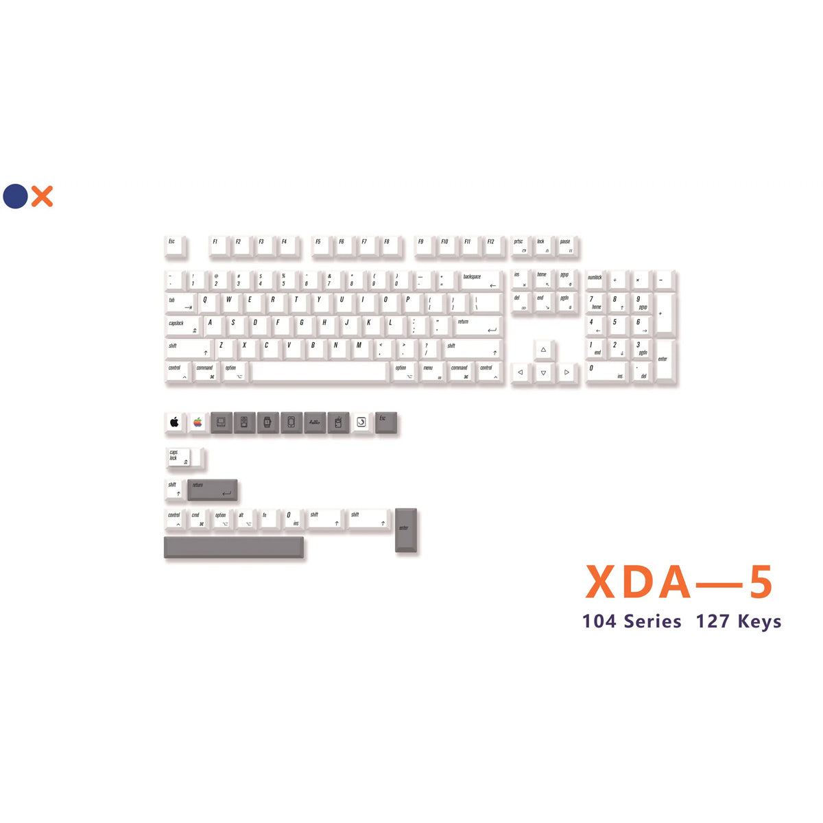 Royal Kludge PBT Keycaps 127 Keys XDA-5