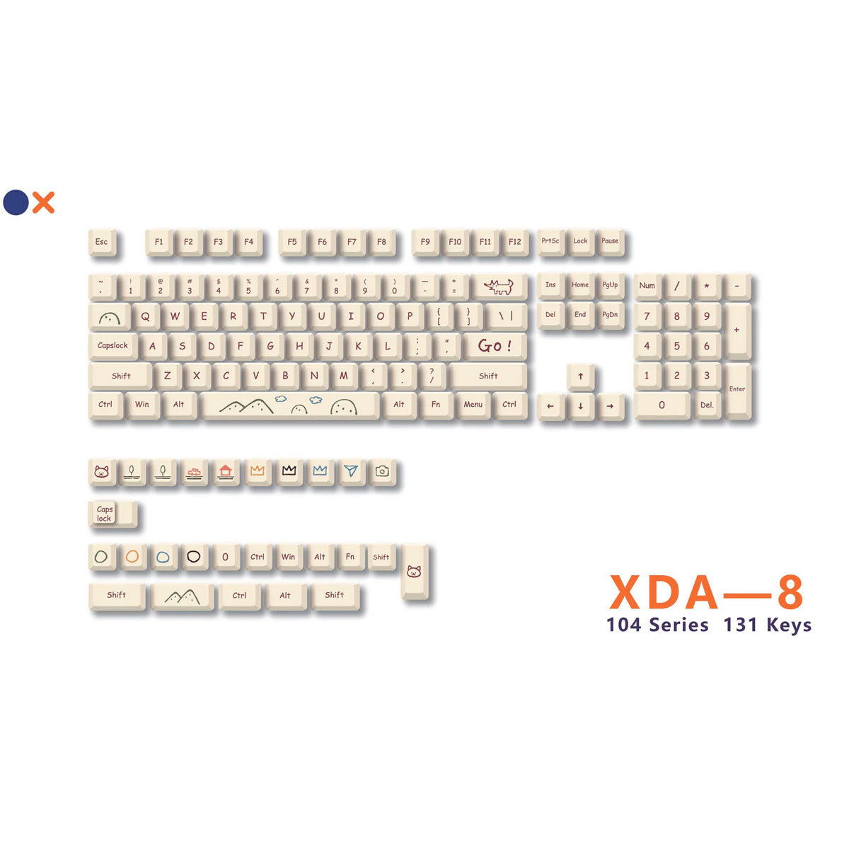 Royal Kludge PBT Keycaps 131 Keys XDA-8
