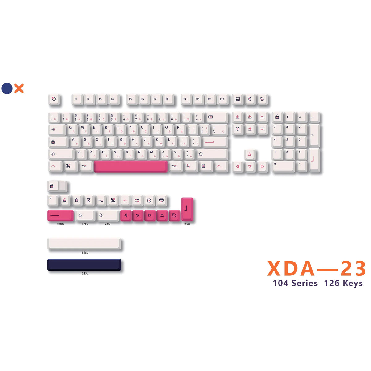 Royal Kludge PBT Keycaps 126 Keys XDA-23