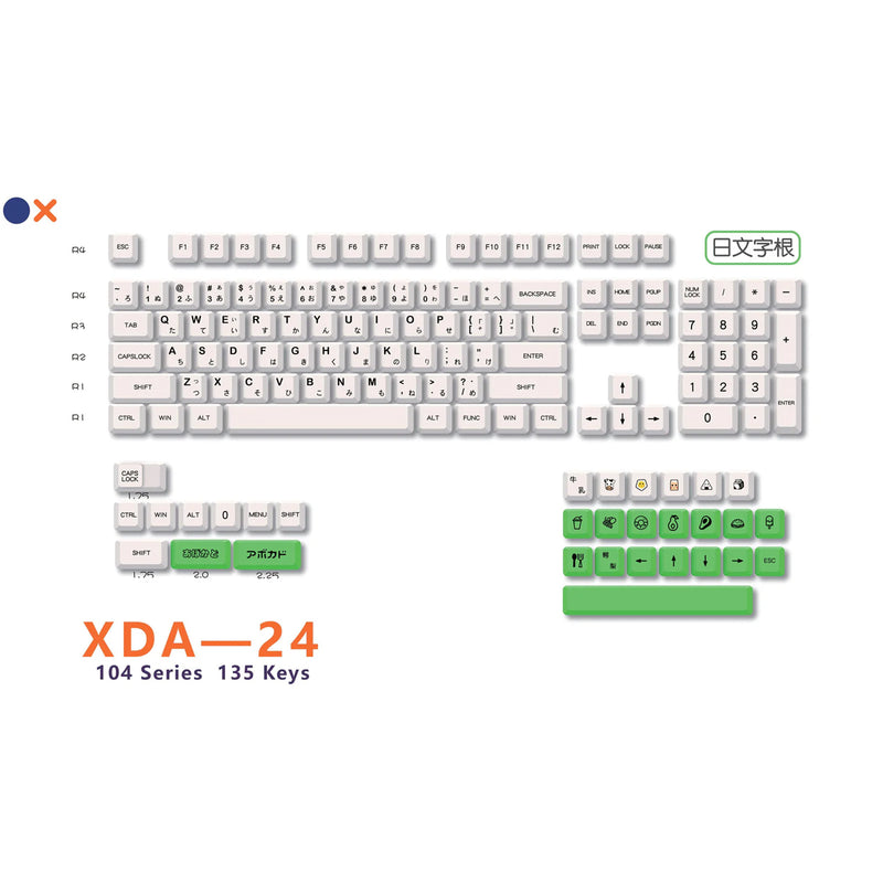 Royal Kludge PBT Keycaps 135 Keys XDA-24