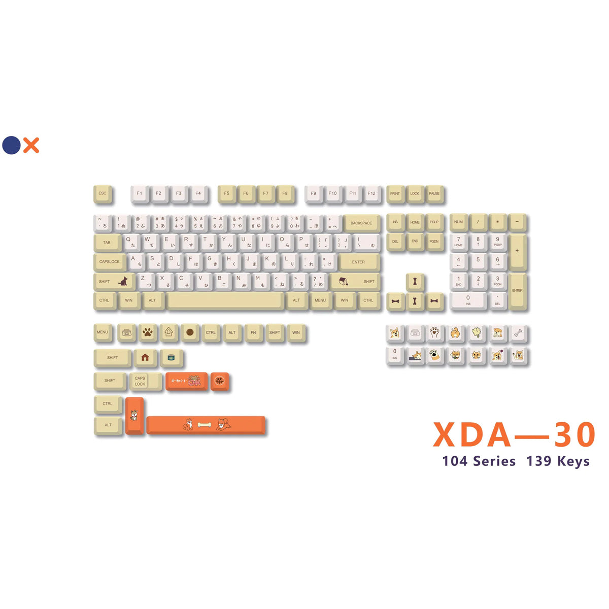 Royal Kludge PBT Keycaps 139 Keys XDA-30