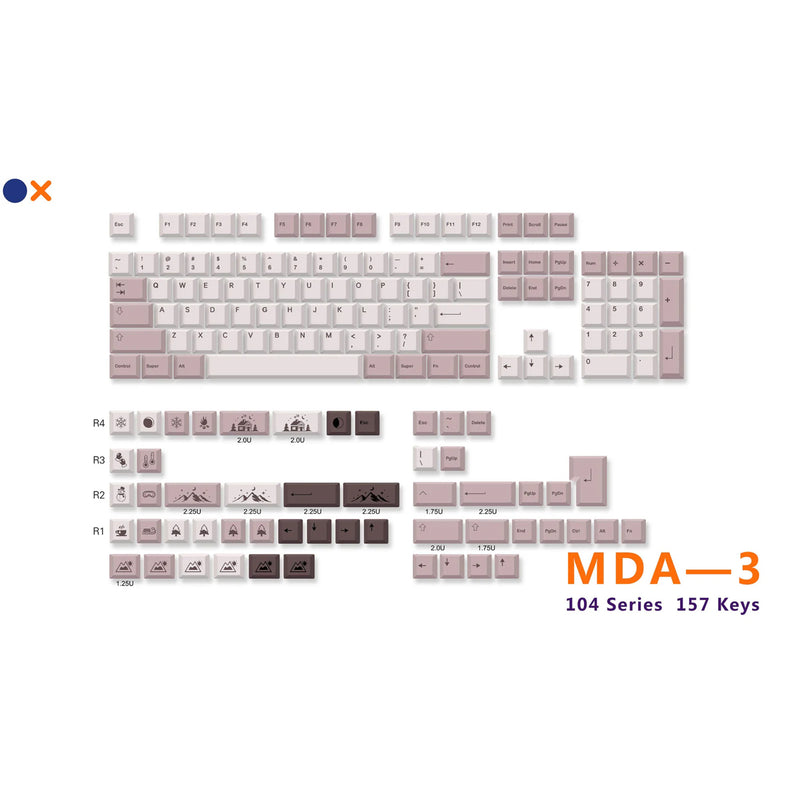 Royal Kludge PBT Keycaps 157 Keys MDA-3