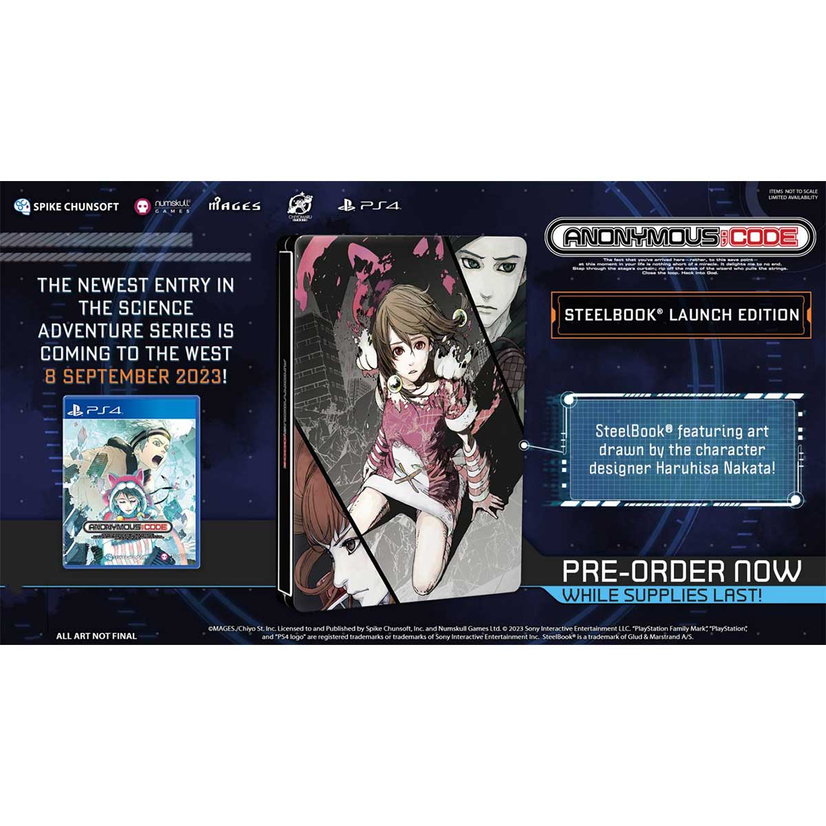 PS4 Anonymous Code Steelbook Launch Edition Reg.2
