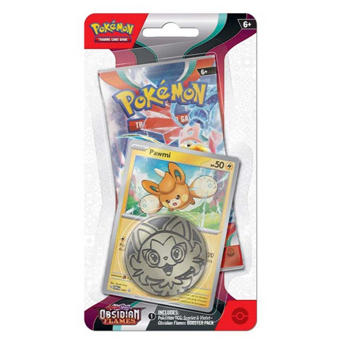 Pokemon Trading Card Game SV03 Scarlet & Violet Obsidian Flames Checklane Blister (Pawmi)